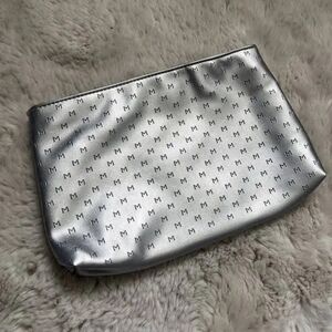 Silver Monogram Clutch
